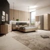 Garnero Arredamenti Camera da letto completa matrimoniale moderna rovere antracite Rubik Hot