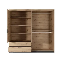 Garnero Arredamenti Camera da letto completa matrimoniale moderna rovere antracite Rubik Hot