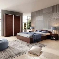 Garnero Arredamenti Camera da letto completa matrimoniale moderna wengè Roma Noce Sale