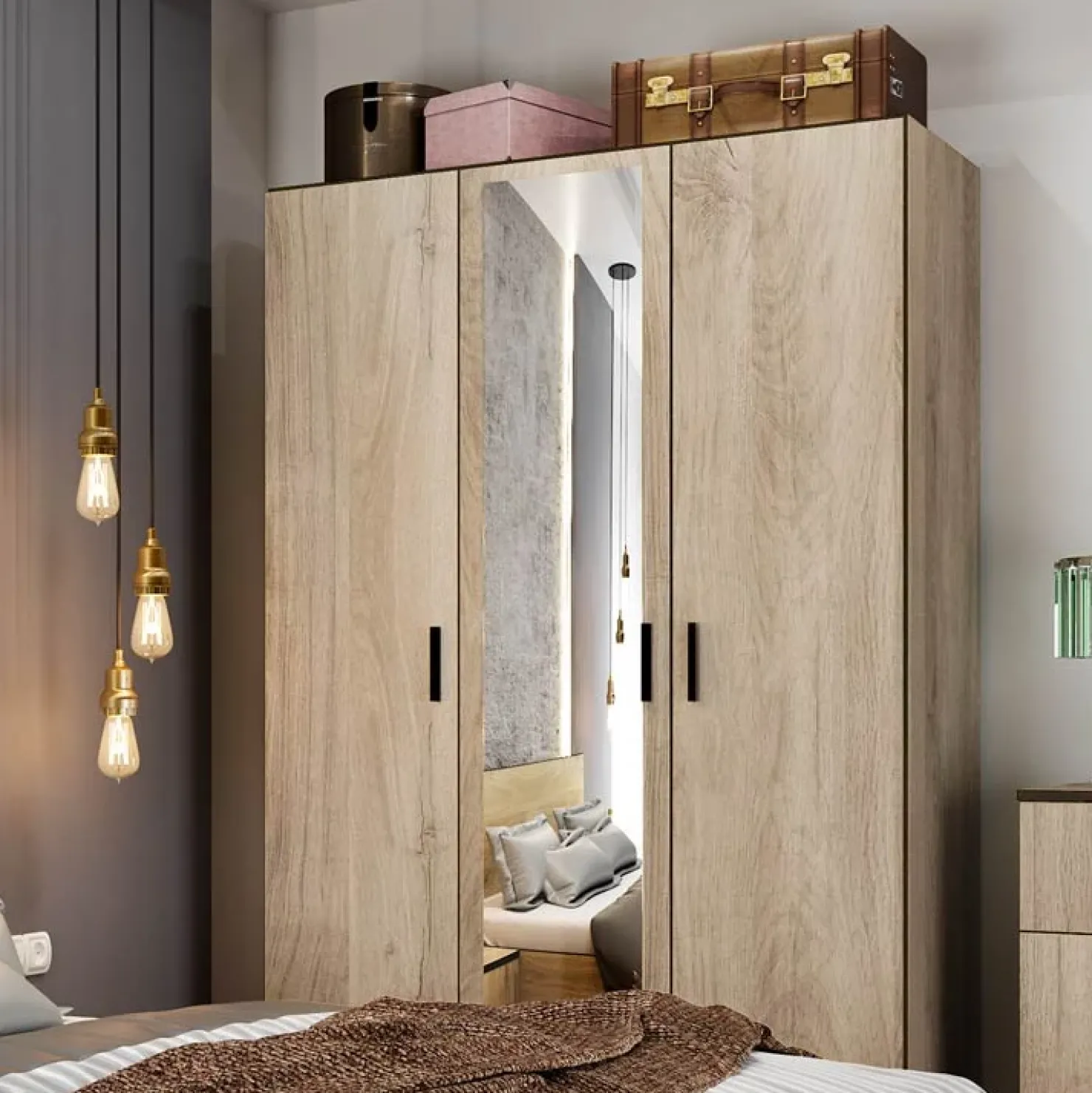 Garnero Arredamenti Camera da letto completa matrimoniale rovere sonoma Iglesia Clearance