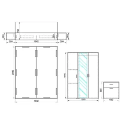 Garnero Arredamenti Camera da letto completa matrimoniale rovere sonoma Iglesia Clearance