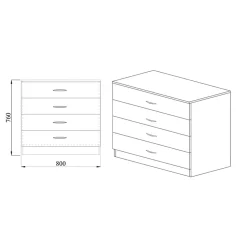 Garnero Arredamenti Camera da letto completa matrimoniale Camilla Noce Best