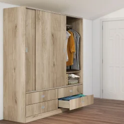 Garnero Arredamenti Camera da letto moderna completa matrimoniale rovere sonoma Danubio Hot