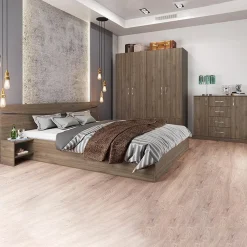 Garnero Arredamenti Camera da letto moderna completa matrimoniale Camilla 2 Noce