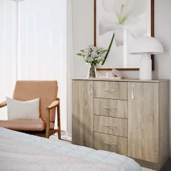 Garnero Arredamenti Camera da letto moderna completa matrimoniale sonoma Camilla 2 Rovere New