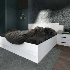 Garnero Arredamenti Camera da letto moderna completa matrimoniale pino bianco Angara New