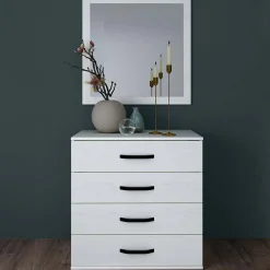 Garnero Arredamenti Camera da letto moderna completa matrimoniale pino bianco Angara New