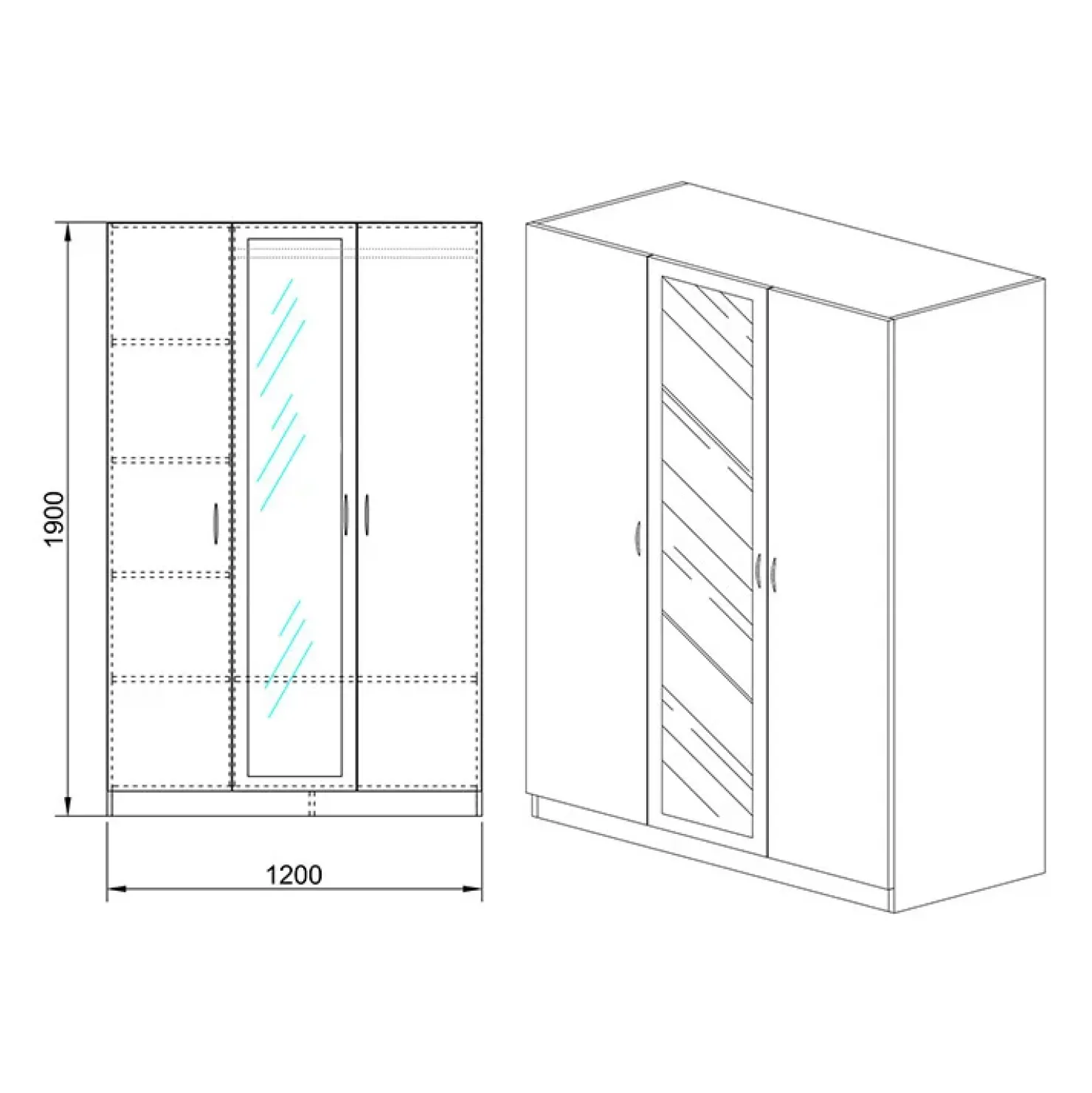 Garnero Arredamenti Camera da letto moderna completa matrimoniale Camilla 3 Noce