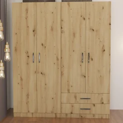 Garnero Arredamenti Camera da letto moderna completa matrimoniale Camilla 2 Rovere Rustico Hot