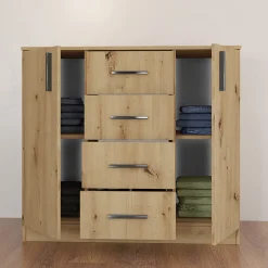 Garnero Arredamenti Camera da letto moderna completa matrimoniale Camilla 2 Rovere Rustico Hot