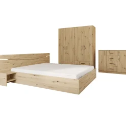 Garnero Arredamenti Camera da letto moderna completa matrimoniale Camilla 2 Rovere Rustico Hot