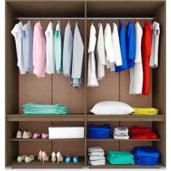 Garnero Arredamenti Camera da letto moderna completa matrimoniale noce champagne Brasilia