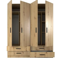 Garnero Arredamenti Camera doppio letto completa design Caronte Rovere Rustico Online