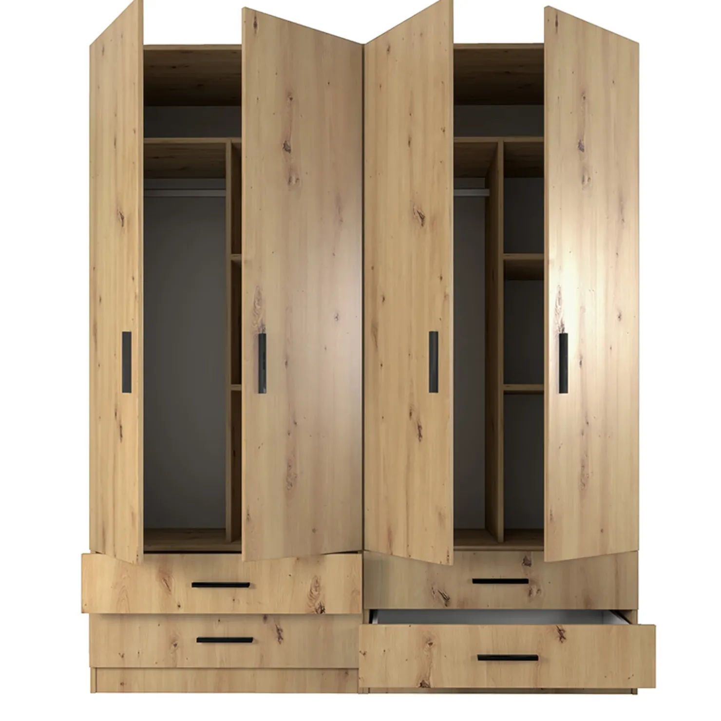 Garnero Arredamenti Camera doppio letto completa design Caronte Rovere Rustico Online