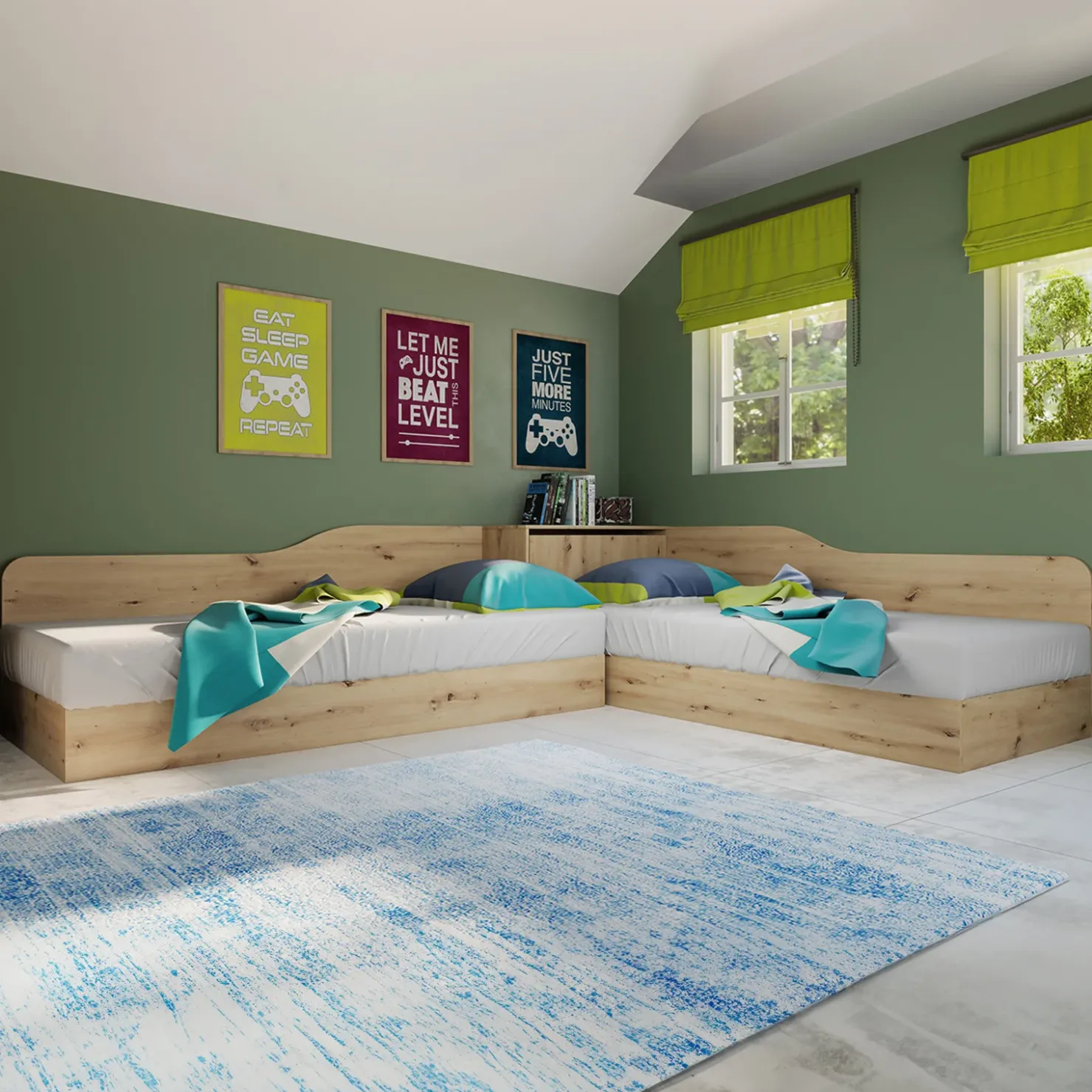 Garnero Arredamenti Camera doppio letto completa design Caronte Rovere Rustico Online