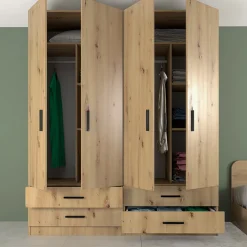 Garnero Arredamenti Camera doppio letto completa design Caronte Rovere Rustico Online