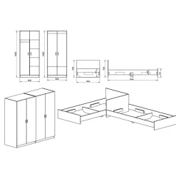 Garnero Arredamenti Camera doppio letto completa moderna sonoma Malcom Rovere New