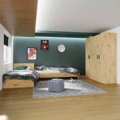 Garnero Arredamenti Camera doppio letto completa moderna Malcom Rovere Rustico Hot