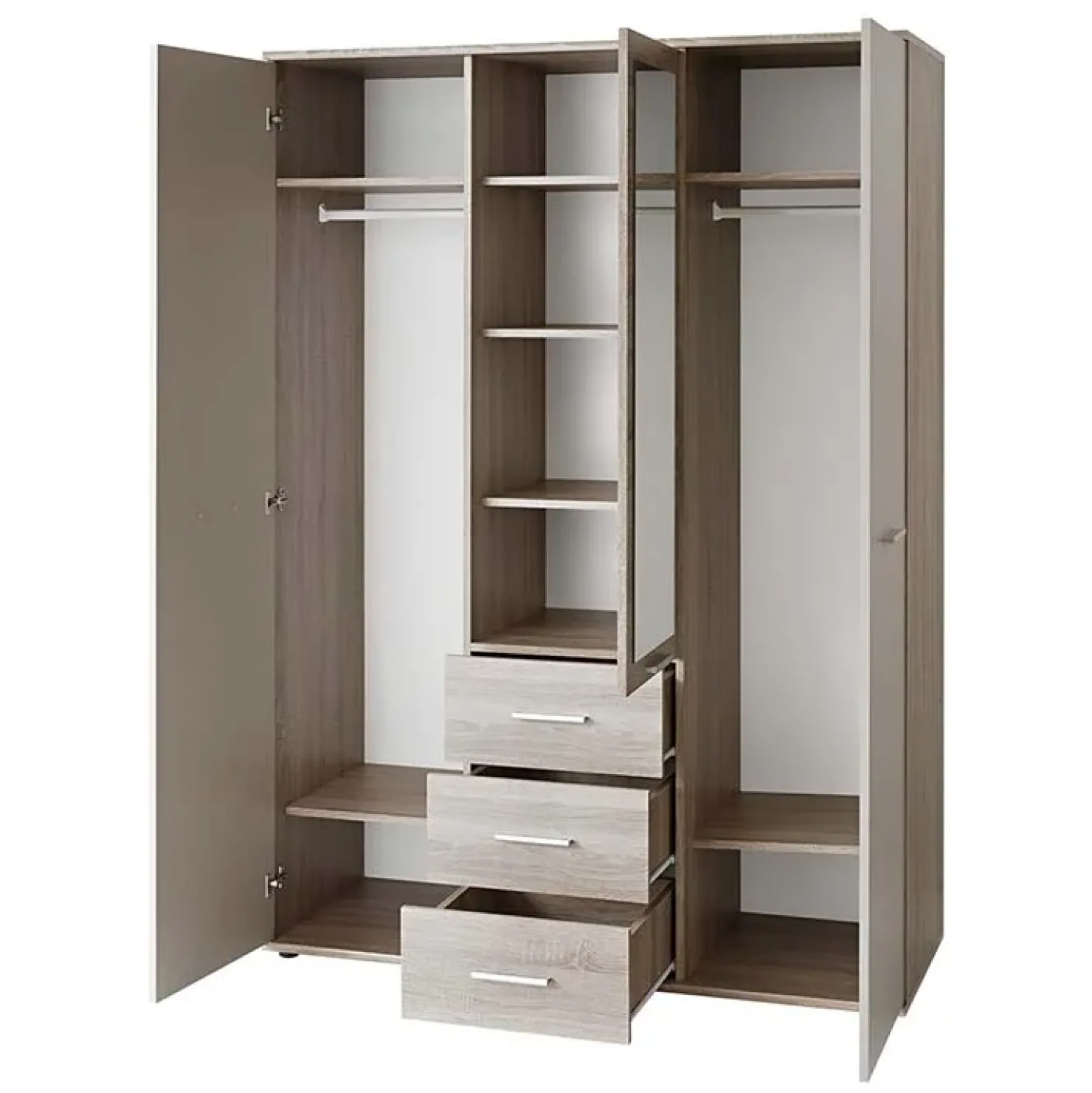 Garnero Arredamenti Cameretta bambini 1 letto singolo quercia sonoma bianco opaco Ciak 2