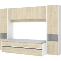 Garnero Arredamenti Cameretta bambini completa a ponte 2 letti rovere bianco Clinton Best