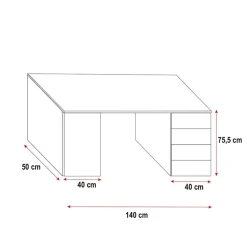 Garnero Arredamenti Cameretta bambini completa 2 letti singoli bianco nero Diego Gihome® Bianco Lucido - Nero Lucido Best