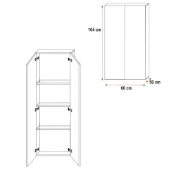 Garnero Arredamenti Cameretta bambini completa 2 letti singoli bianco nero Diego Gihome® Bianco Lucido - Nero Lucido Best