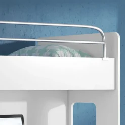 Garnero Arredamenti Cameretta bambini completa 2 letti singoli bianco nero Diego Gihome® Bianco Lucido - Nero Lucido Best