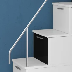 Garnero Arredamenti Cameretta bambini completa 2 letti singoli bianco nero Diego Gihome® Bianco Lucido - Nero Lucido Best