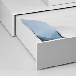 Garnero Arredamenti Cameretta 324x86cm completa 2 letti singoli bianco grigio Diego Gihome® Bianco Lucido - Grigio Clearance