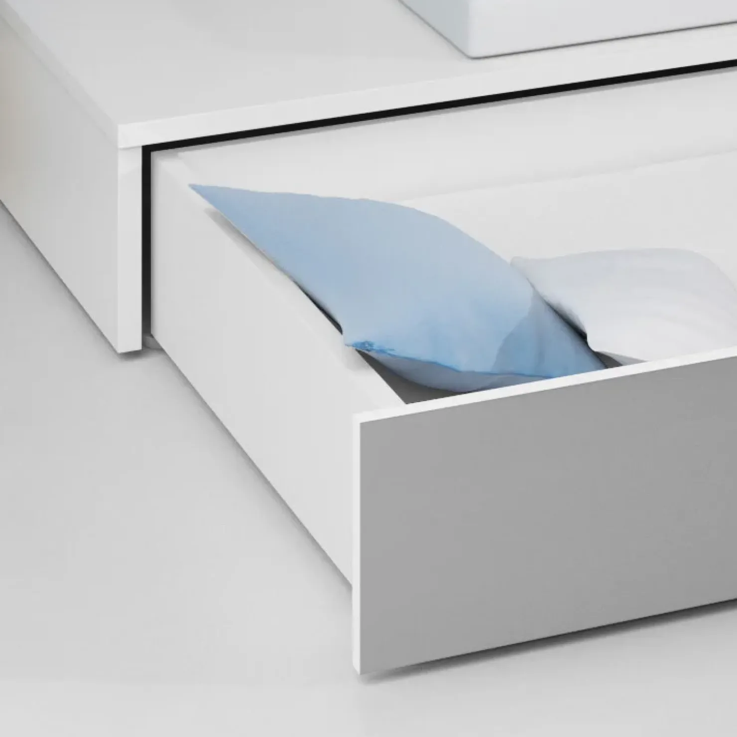 Garnero Arredamenti Cameretta 324x86cm completa 2 letti singoli bianco grigio Diego Gihome® Bianco Lucido - Grigio Clearance