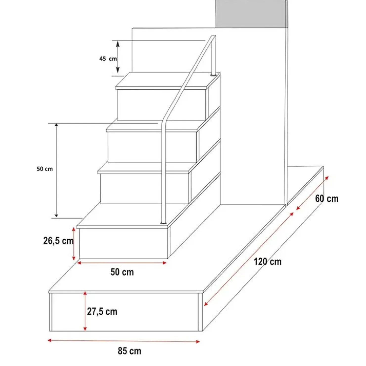 Garnero Arredamenti Cameretta 324x86cm completa 2 letti singoli bianco grigio Diego Gihome® Bianco Lucido - Grigio Clearance