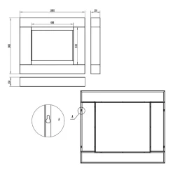 Garnero Arredamenti Caminetto bioetanolo 105x90h cm da parete acciaio e vetro bianco Etna Online
