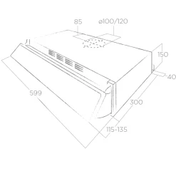 Garnero Arredamenti Cappa 60cm aspirante da cucina estraibile da incasso inox Elica Hot