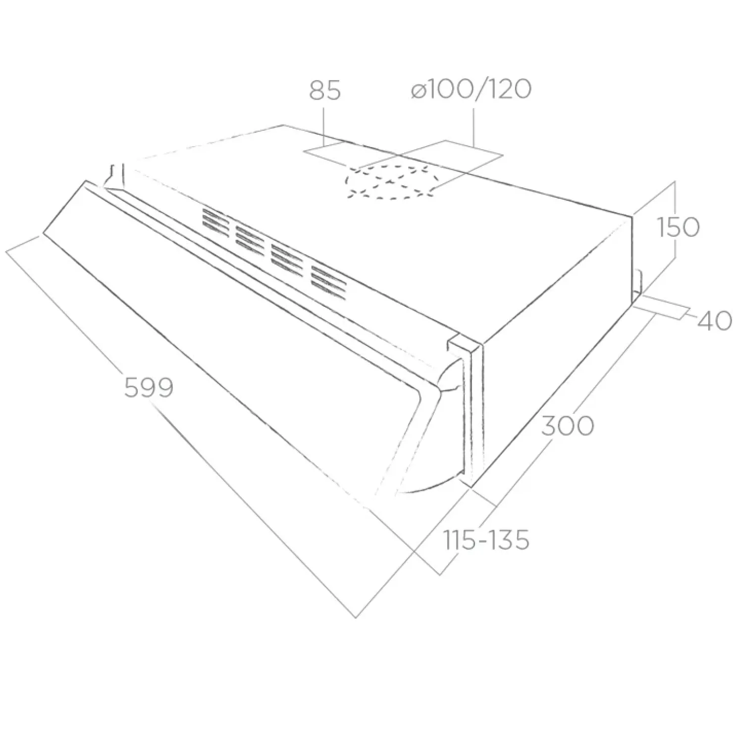 Garnero Arredamenti Cappa 60cm aspirante da cucina estraibile da incasso inox Elica Hot