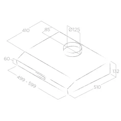 Garnero Arredamenti Cappa 60cm aspirante da incasso acciaio inox Elica Outlet