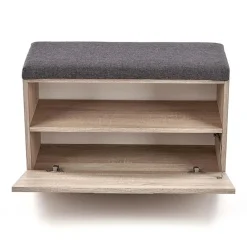 Garnero Arredamenti Cassapanca scarpiera 70x45h cm da ingresso moderna rovere Viki New