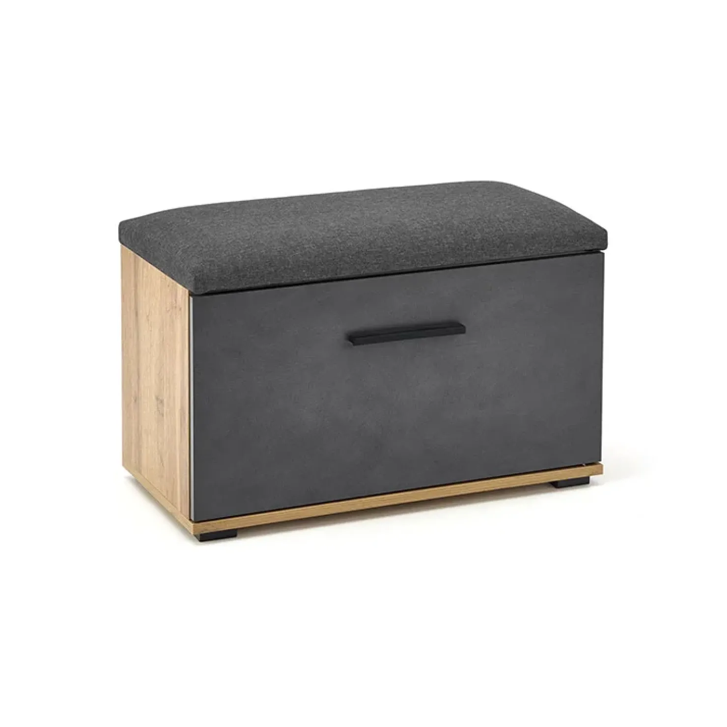 Garnero Arredamenti Cassapanca scarpiera 70x45h cm 1 anta moderna rovere grigio Tunisi Best