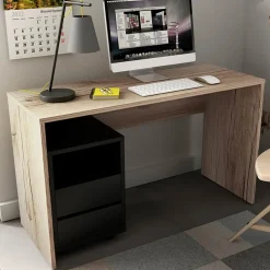 Garnero Arredamenti Cassettiera ufficio 40x62h cm 2 cassetti nero Callum Nero Opaco Discount