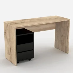 Garnero Arredamenti Cassettiera ufficio 40x62h cm 2 cassetti nero Callum Nero Opaco Discount