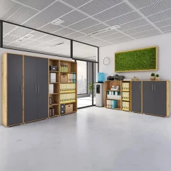 Garnero Arredamenti Cassettiera ufficio 43x57h cm rovere grafite Woody Rovere Rustico - Grafite Hot