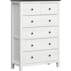 Garnero Arredamenti Cassettiera 101x145 hcm 2 ante 2 cassetti arte povera bianco frassinato grafite Holga Bianco Frassinato - Grafite Hot