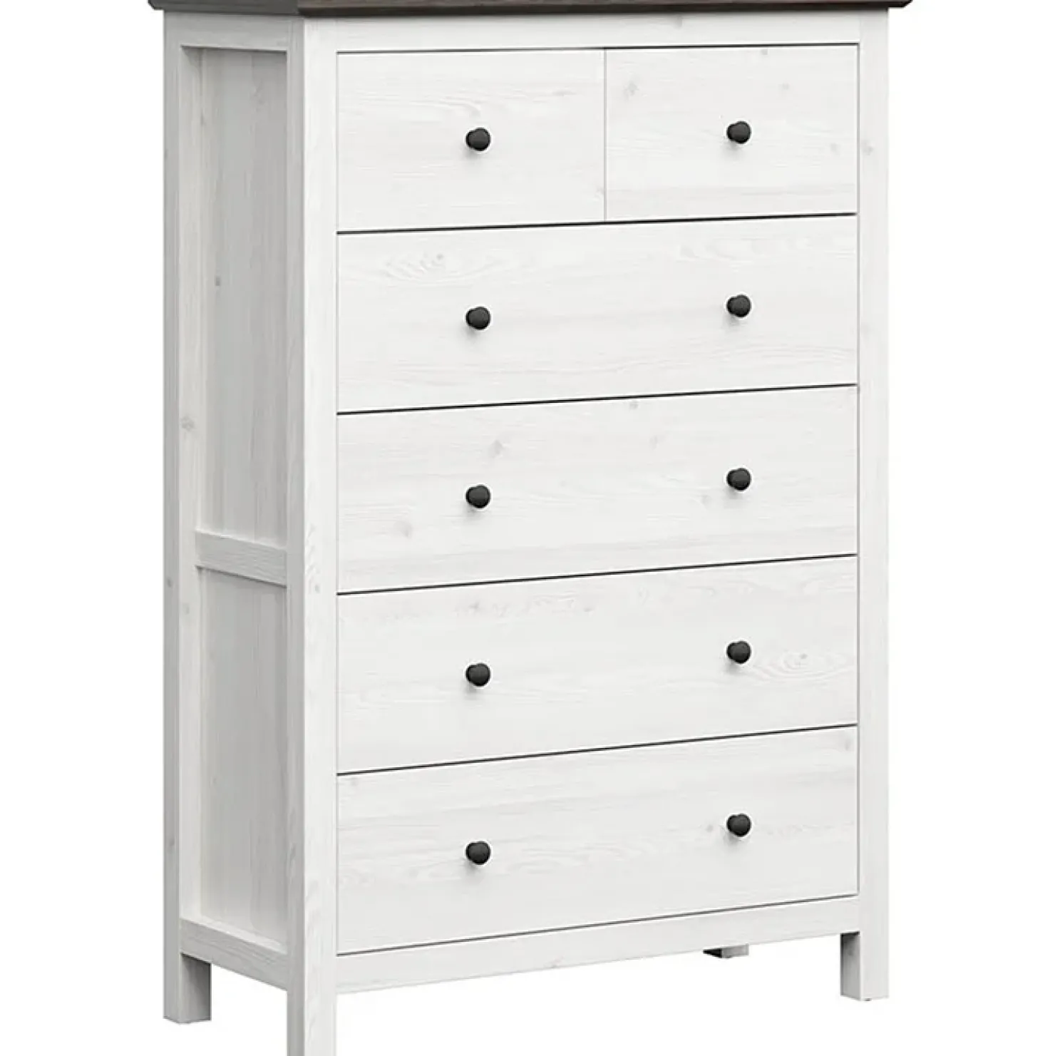 Garnero Arredamenti Cassettiera 101x145 hcm 2 ante 2 cassetti arte povera bianco frassinato grafite Holga Bianco Frassinato - Grafite Hot