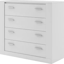 Garnero Arredamenti Cassettiera 100x90h 4 cassetti cm Ombra Bianco Opaco Outlet