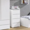 Garnero Arredamenti Cassettiera 45x97h cm 4 cassetti moderna bianco opaco Nora Gihome® Hot