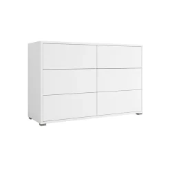 Garnero Arredamenti Cassettiera 120x73h cm 6 cassetti moderna bianco Eindhoven New