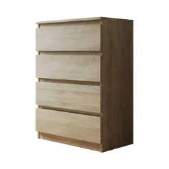 Garnero Arredamenti Cassettiera 70x100h cm 4 cassetti moderna Rotterdam Rovere New