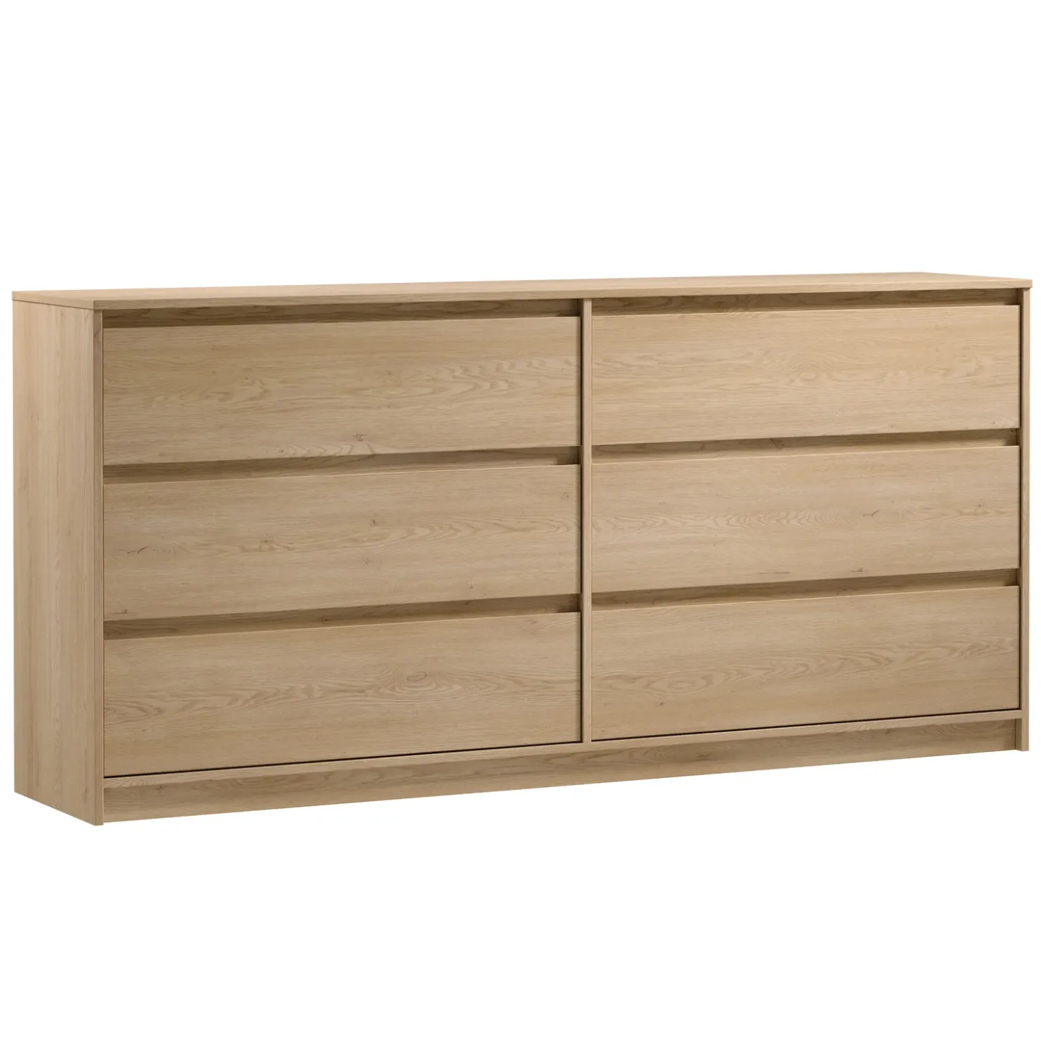 Garnero Arredamenti Cassettiera 181x87h cm 6 cassetti moderna rovere Funny Best