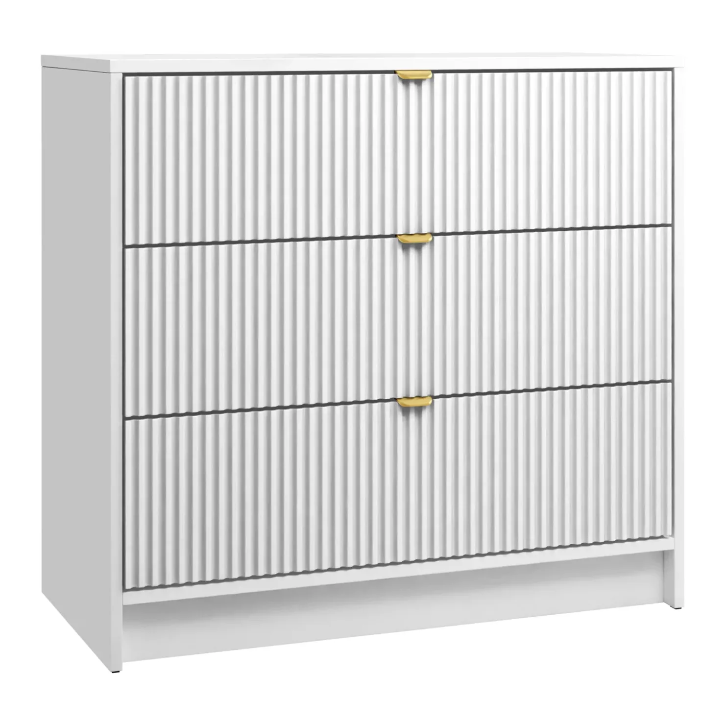 Garnero Arredamenti Cassettiera 80x75h cm 3 cassetti moderna bianco Athena Bianco Opaco Sale