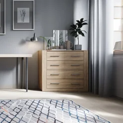 Garnero Arredamenti Cassettiera 100x90h cm 4 cassetti Ombra Rovere Best