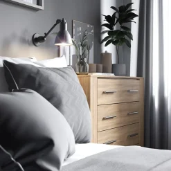 Garnero Arredamenti Cassettiera 100x90h cm 4 cassetti Ombra Rovere Best